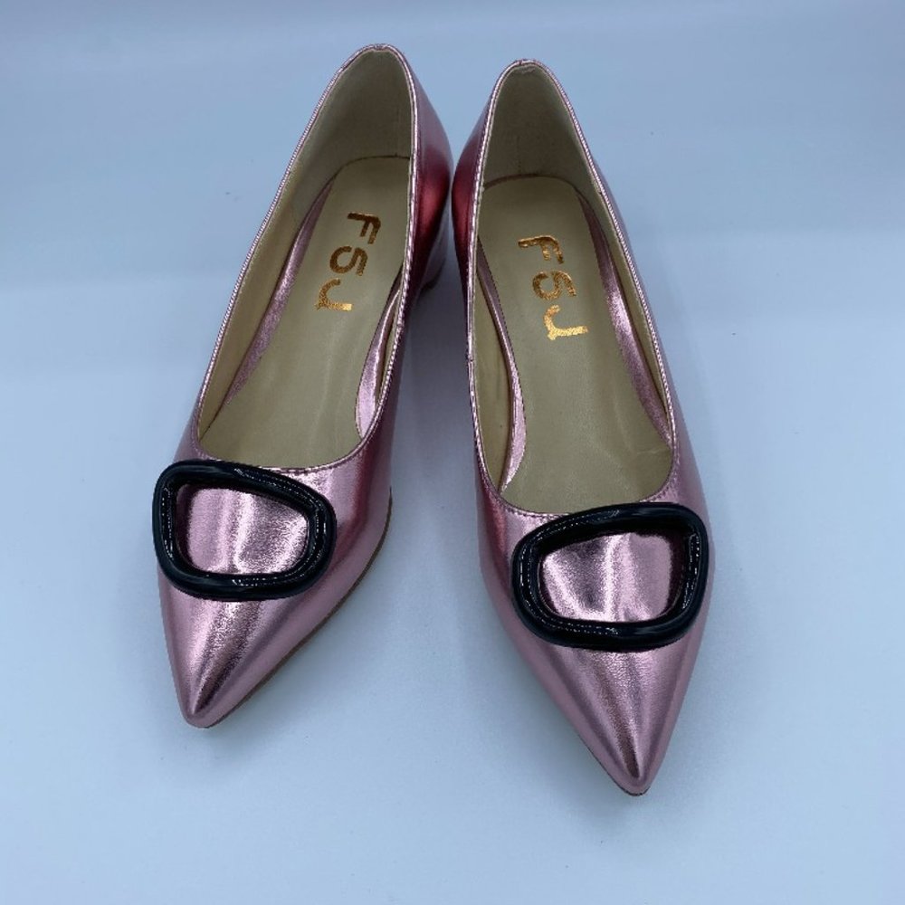 FSJ Women Stylish Pointed Toe Flats t Low Heels
